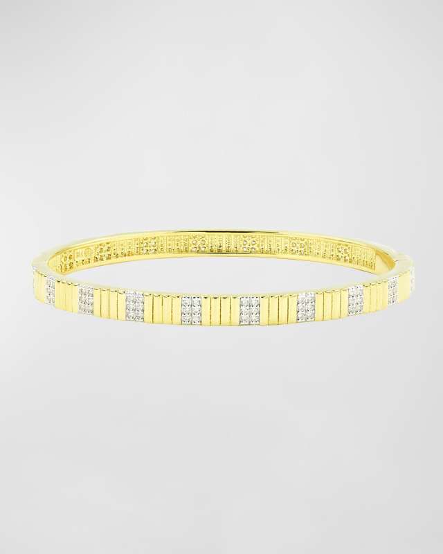 Hinged Bangle Bracelet, Gold